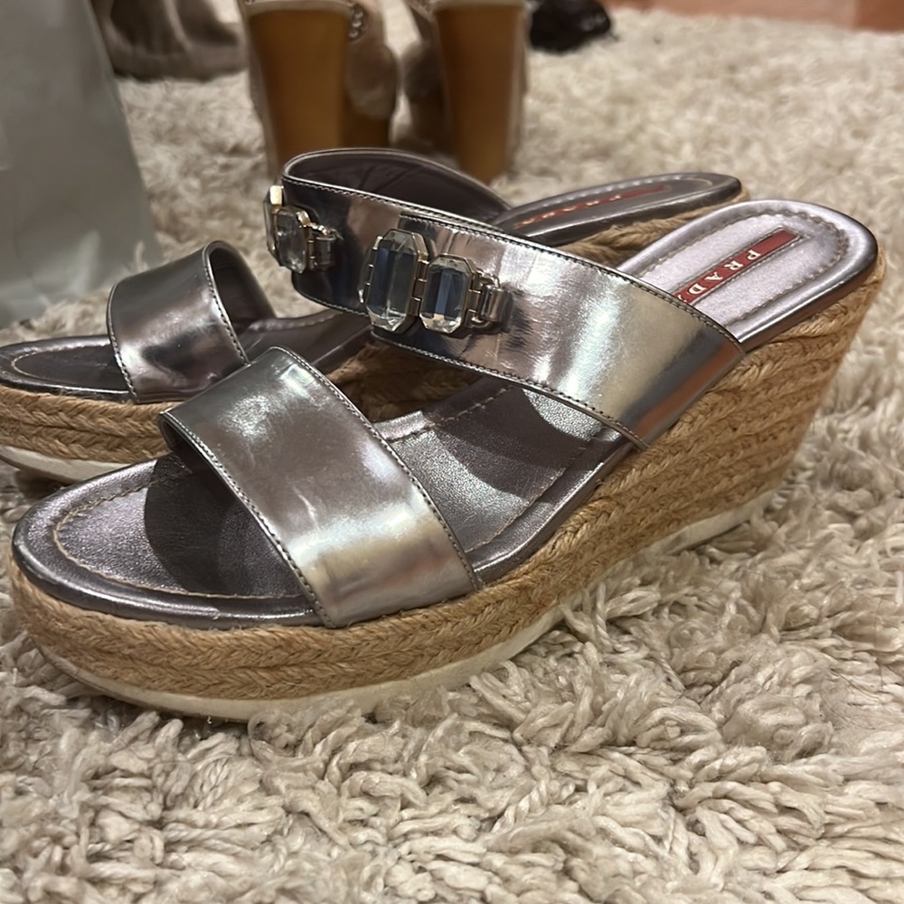 AUTHENTIC PRADA WEDGES - Picture 2 of 6